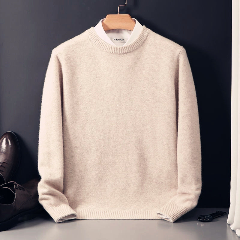 Klassischer Rundhals Pullover für Herren – Eleganter Strickpullover für Alltag & Büro