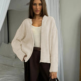 Mia | Strickjacke mit Langarm und Reißverschluss