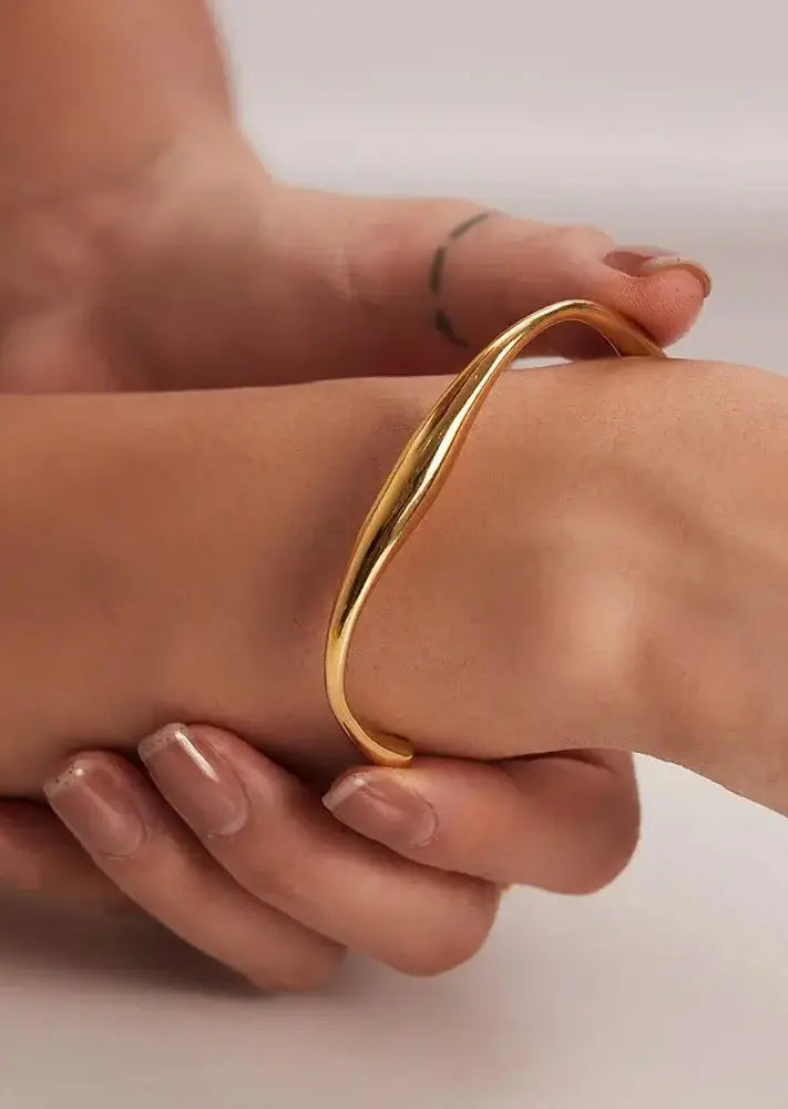 Lena | Golden Manschettenarmband Zendoo.de