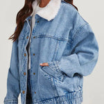 Eva | Damen-Denimjacke mit Fleecekragen – Trendy und Bequem für Jeden Tag Zendoo.de