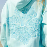 Surf Wave Kapuzenpullover mit Stickerei – Lässiger Hoodie im Strandstil