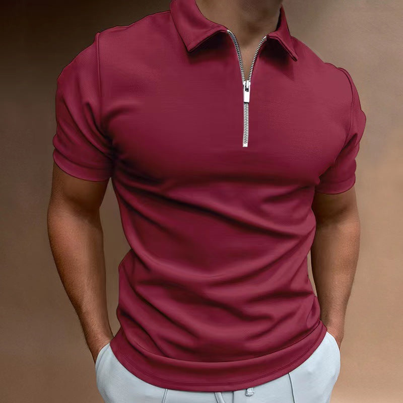 Herren Polo Shirt mit Reißverschlusskragen – Stilvolles Kurzarm Oberteil für Alltag & Freizeit