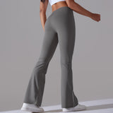 Figurbetonte Flared Fitnesshose mit Hohem Bund – Formende Sportleggings für Training und Alltag