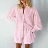Christa | Luftiges Baumwoll-Set mit Oversized-Bluse & Shorts