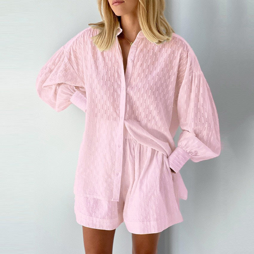 Christa | Luftiges Baumwoll-Set mit Oversized-Bluse & Shorts