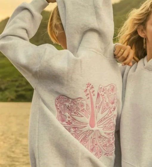 Surf Wave Kapuzenpullover mit Stickerei – Lässiger Hoodie im Strandstil