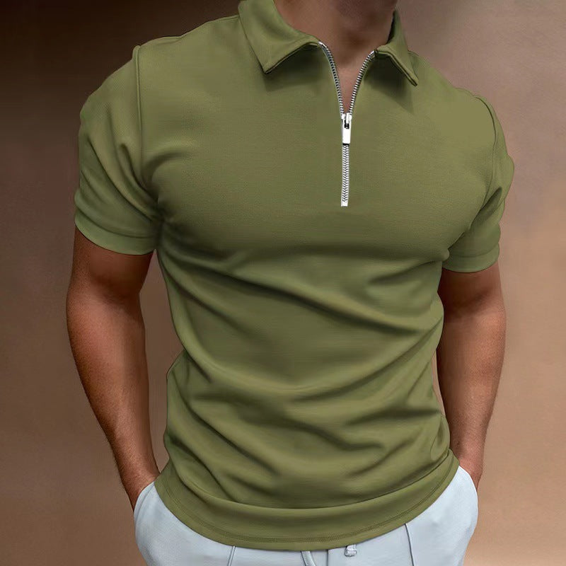 Herren Polo Shirt mit Reißverschlusskragen – Stilvolles Kurzarm Oberteil für Alltag & Freizeit