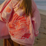 Surf Wave Kapuzenpullover mit Stickerei – Lässiger Hoodie im Strandstil