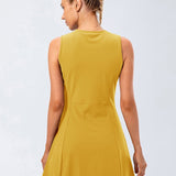 Mila | Ärmelloses gelbes A-Linien-Tenniskleid mit sportlich-schickem Vibe