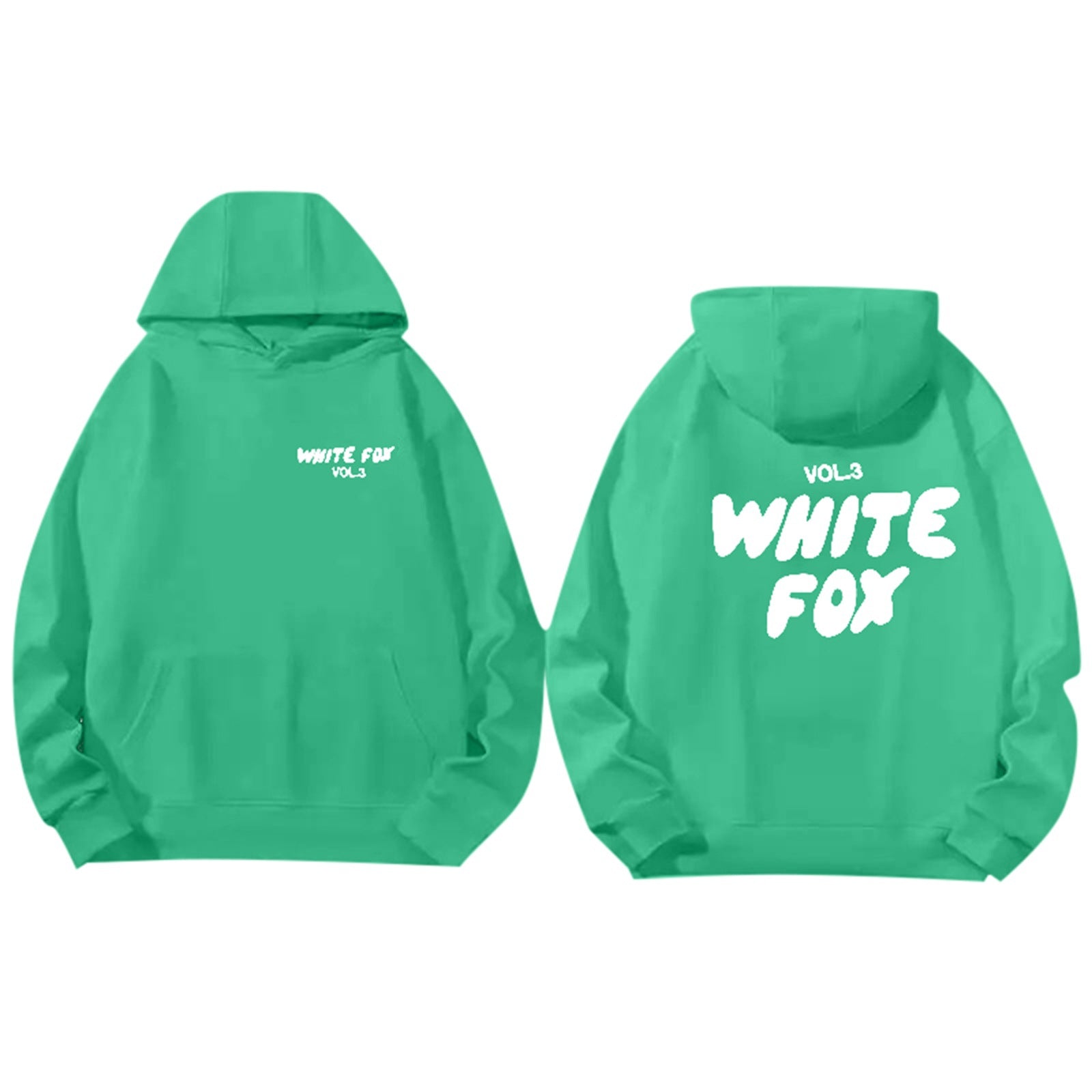 Kapuzenpullover "White Fox Vol.3“ – Lässiger Hoodie im Streetwear-Stil