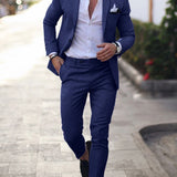 Eleganter Herrenanzug Zweiteilig – Schmal geschnittenes Sakko mit Hose für Business und besondere Anlässe