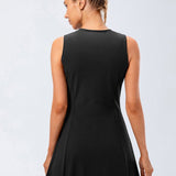 Elina | Ärmelloses Tennis- und Sportkleid in Schwarz