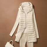 Damen Steppweste mit Kapuze und modernem Komfortdesign