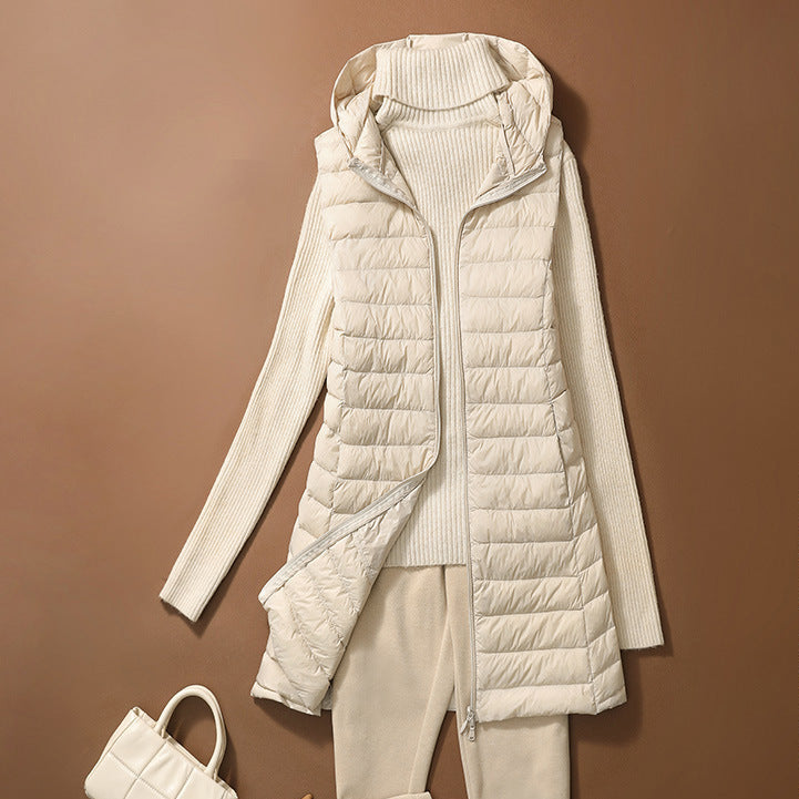 Damen Steppweste mit Kapuze und modernem Komfortdesign