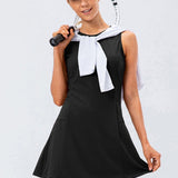 Elina | Ärmelloses Tennis- und Sportkleid in Schwarz