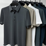 Herren Feinstrick Poloshirt mit Strukturmuster
