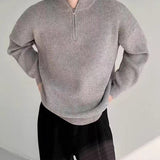 Strickpullover mit Reißverschlusskragen – Stilvoll & Bequem