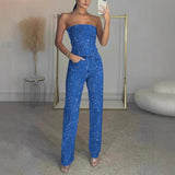 Strapsloser Denim Jumpsuit – Eleganter Einteiler mit figurbetontem Schnitt