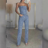 Strapsloser Denim Jumpsuit – Eleganter Einteiler mit figurbetontem Schnitt