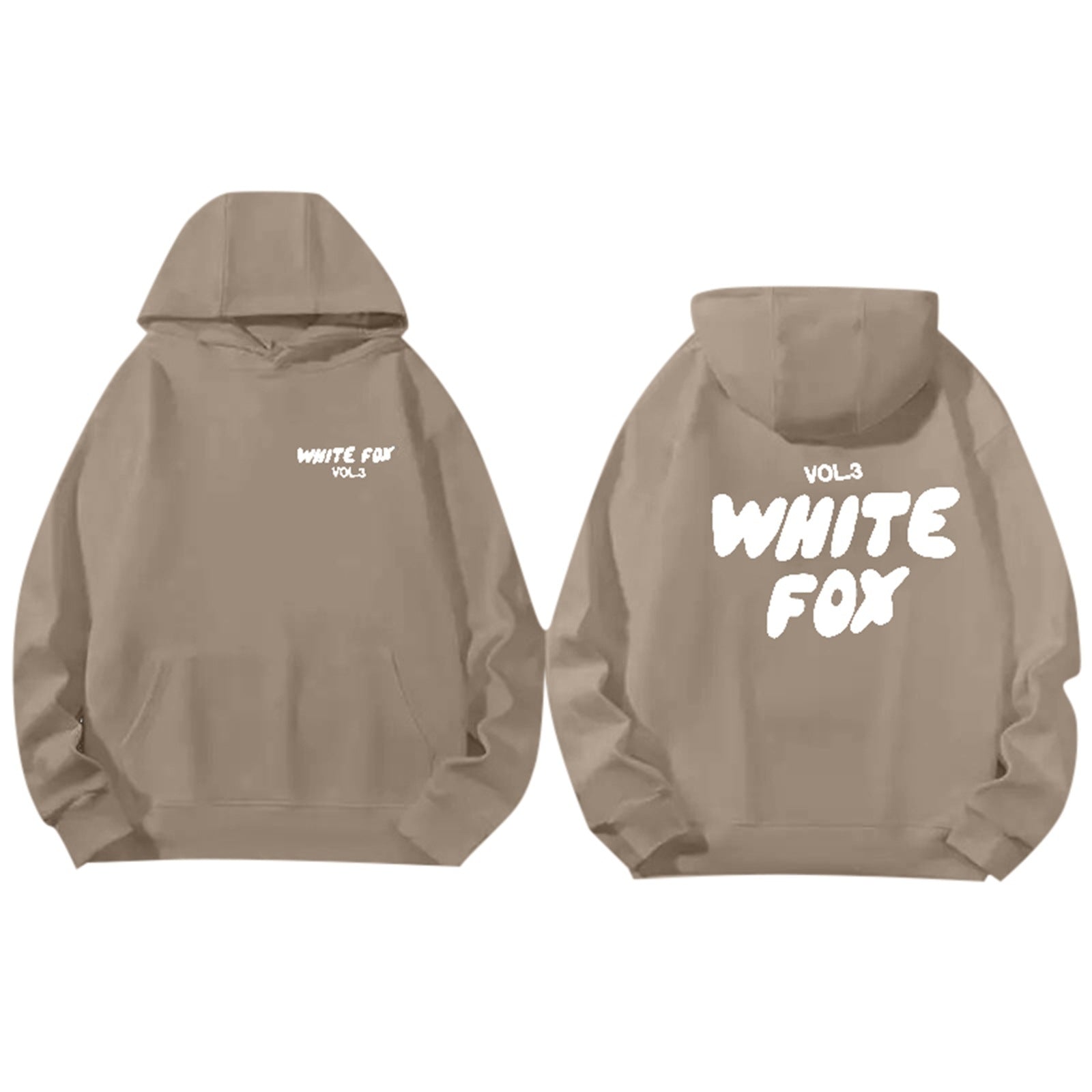 Kapuzenpullover "White Fox Vol.3“ – Lässiger Hoodie im Streetwear-Stil