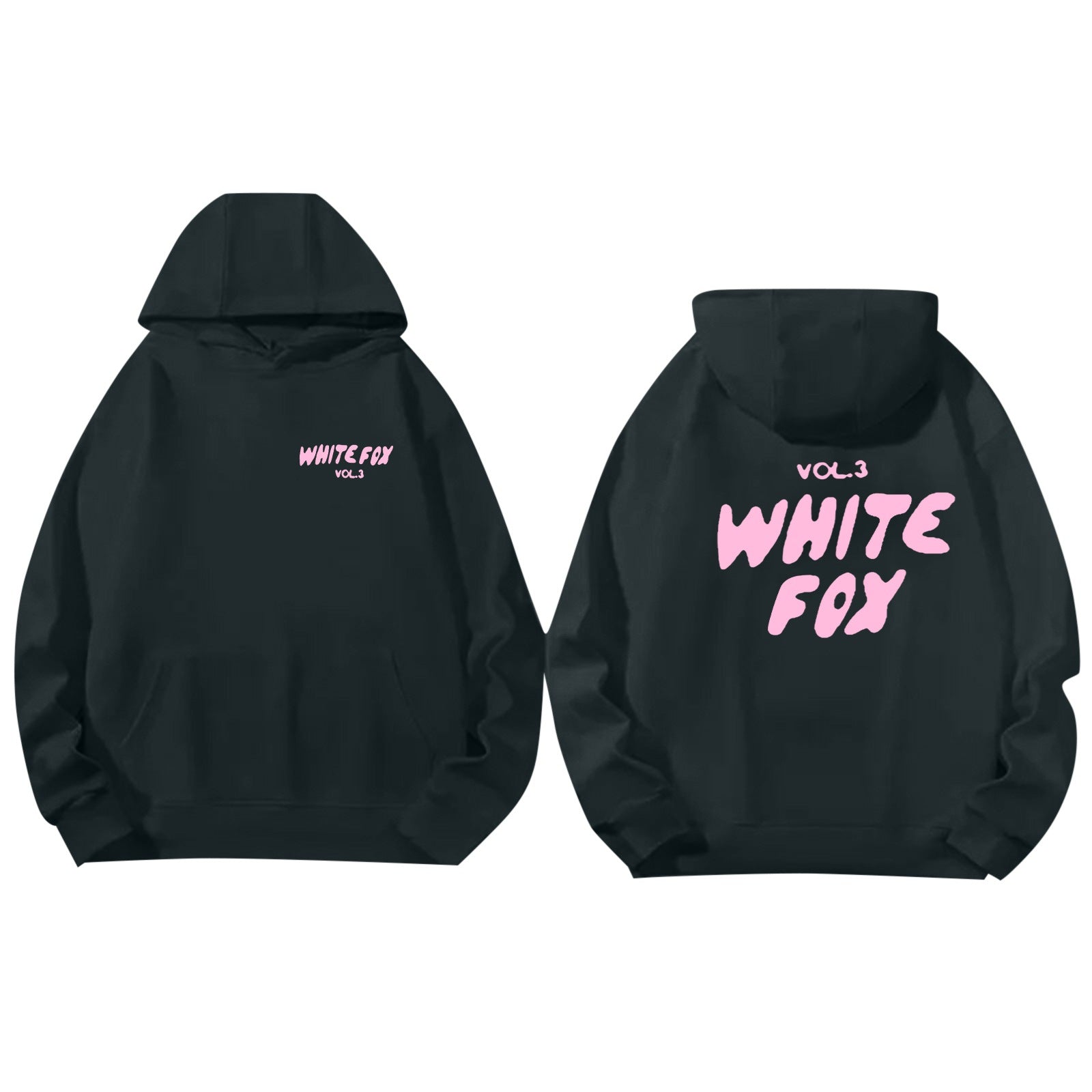 Kapuzenpullover "White Fox Vol.3“ – Lässiger Hoodie im Streetwear-Stil