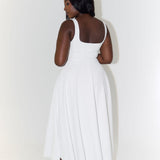 Bella | Elegantes Maxikleid A-Linie mit breiten Trägern – Schwarz, Weiß, Mintgrün