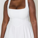 Bella | Elegantes Maxikleid A-Linie mit breiten Trägern – Schwarz, Weiß, Mintgrün