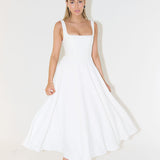 Bella | Elegantes Maxikleid A-Linie mit breiten Trägern – Schwarz, Weiß, Mintgrün