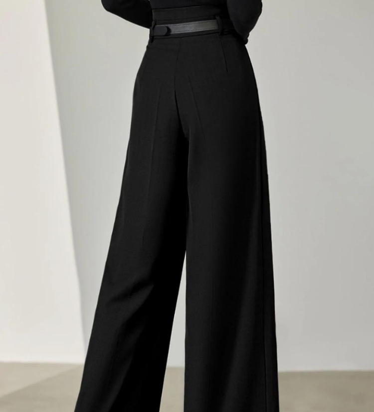 Gisela | Hochgeschnittene Hose mit weitem Bein für Damen