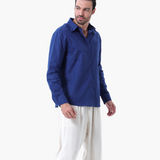 Christopher | Lange Ärmel Hemd & Hose Zweiteiliges Leinen-Set Herren-Sommer-Outfit