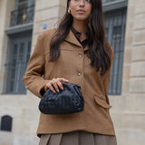 Matilda Suede Jacke Damen – Moderner Cropped Style mit Knopfleiste und Taschen