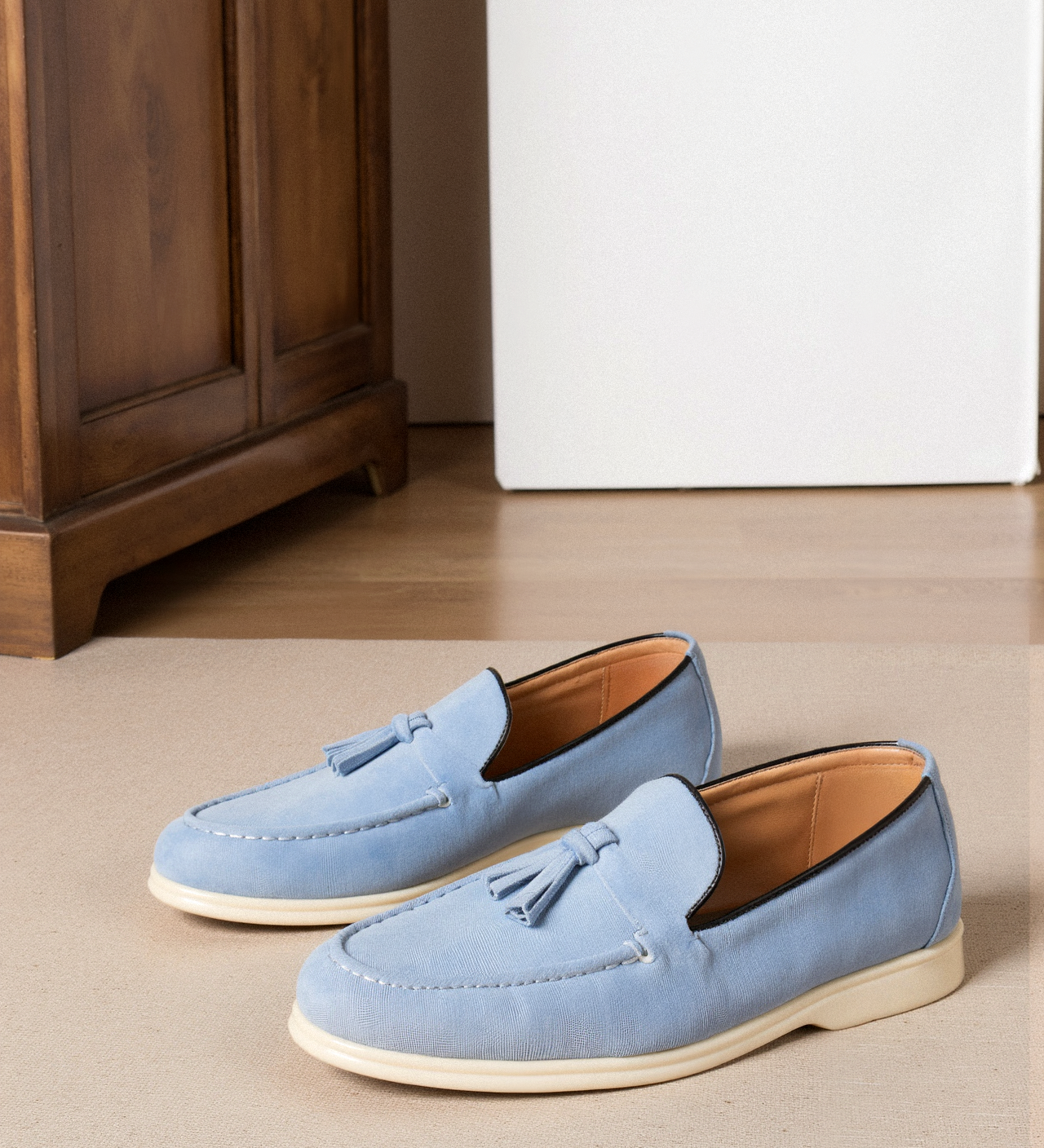 Beige Loafer mit Quasten – Eleganz und Komfort