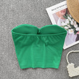 Bustier-Top mit Rippstruktur und geformten Cups für Damen