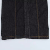 Langes Jeans Hemdblusenkleid mit Knopfleiste und langen Ärmeln für Damen