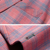 Guillano | Eleganter Karo-Blazer in Rosa