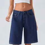 Damen-Bermuda-Jeansshorts im Loose-Fit