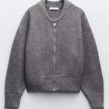 Mia | Strickjacke mit Langarm und Reißverschluss Zendoo.de