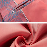 Guillano | Eleganter Karo-Blazer in Rosa