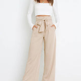 Gudrun | Elegante Stoffhose mit Schleife