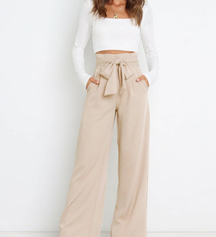 Gudrun | Elegante Stoffhose mit Schleife