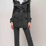 Chloe | Schicke Damen-Karierte Wollmantel Zendoo.de