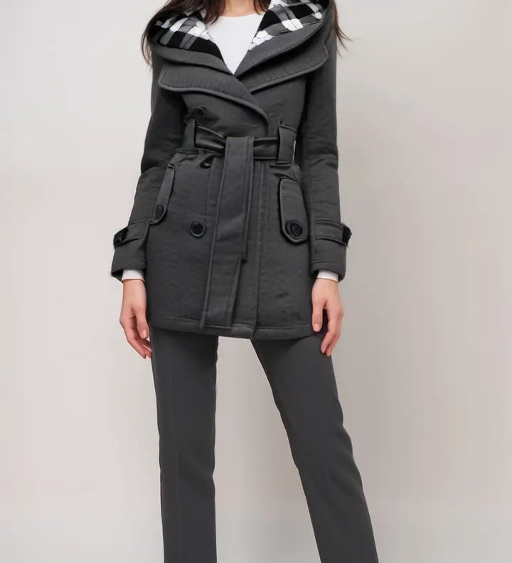 Chloe | Schicke Damen-Karierte Wollmantel Zendoo.de