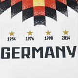 T-Shirt Deutschland Fußball - Retro Fan-Shirt 4 Sterne WM - Rundhals Kurzarm