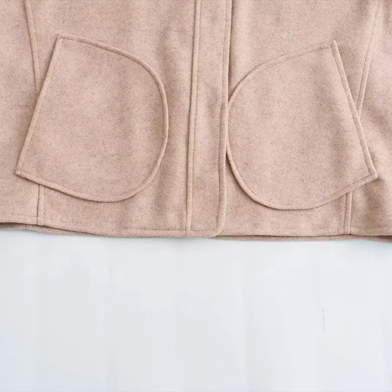 Tina | Lässiger einreihiger Wollmantel mit Stehkragen Zendoo.de