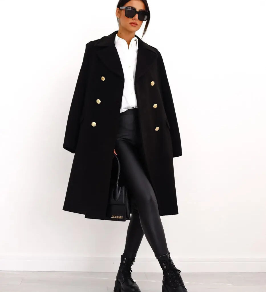 Liva | Doppelreihiger Wollmantel für Damen Zendoo.de