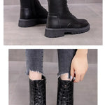 Winterstiefel aus schwarzem Leder - Delphine Zendoo.de