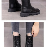 Winterstiefel aus schwarzem Leder - Delphine Zendoo.de