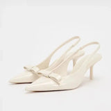 Luca | Weiße Gala-Pumps mit Absatz Zendoo.de