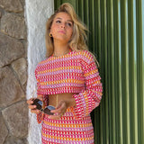 Elisa | Zweiteiliges Häkel-Set mit Crop-Top & Minirock