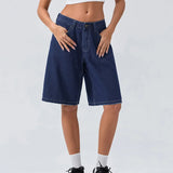 Damen-Bermuda-Jeansshorts im Loose-Fit